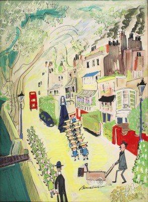 'Madeline in London' (1961). Original gouache and ink drawing by Ludwig Bemelmans