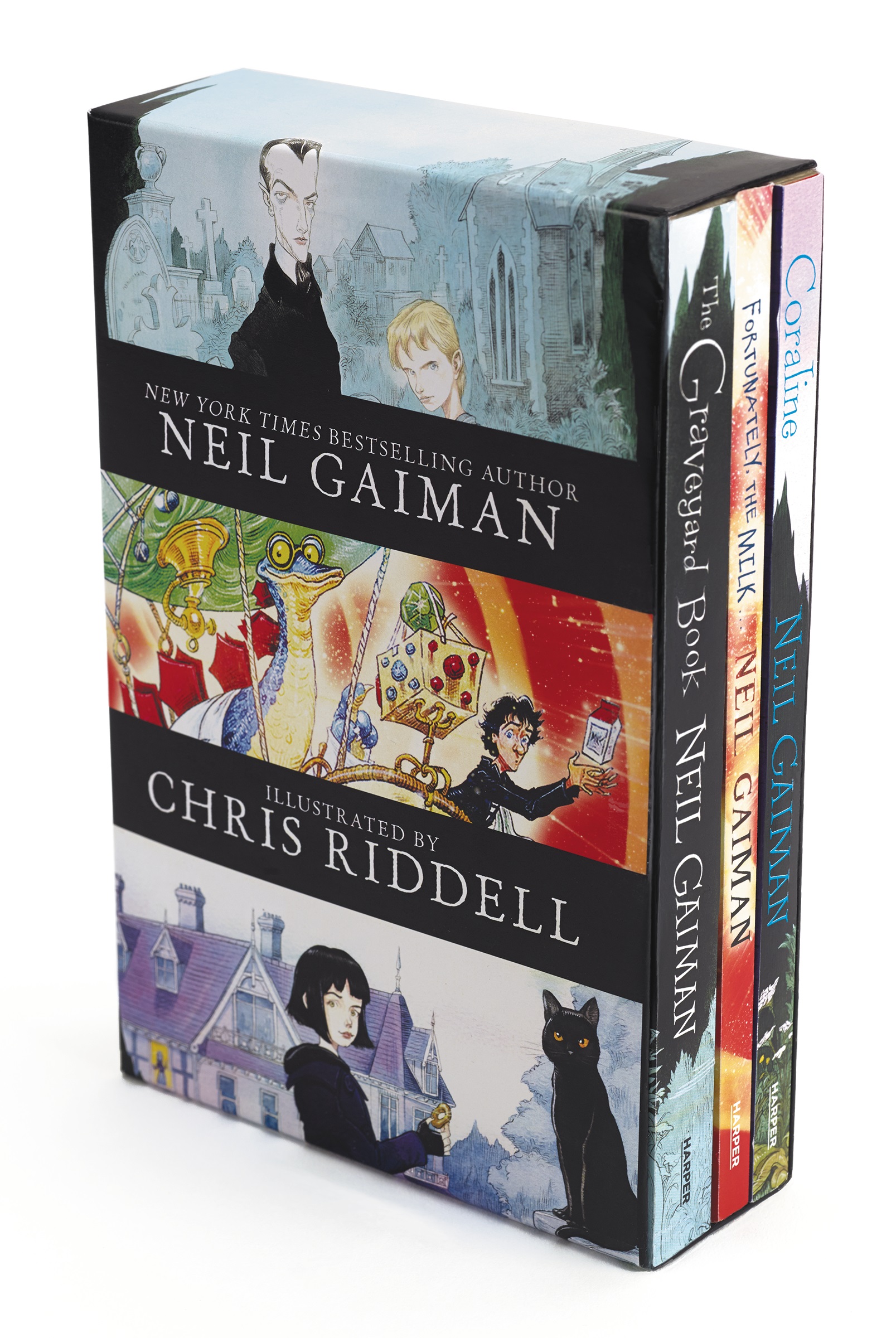 Neil Gaiman / Chris Riddell 3-Book Box Set